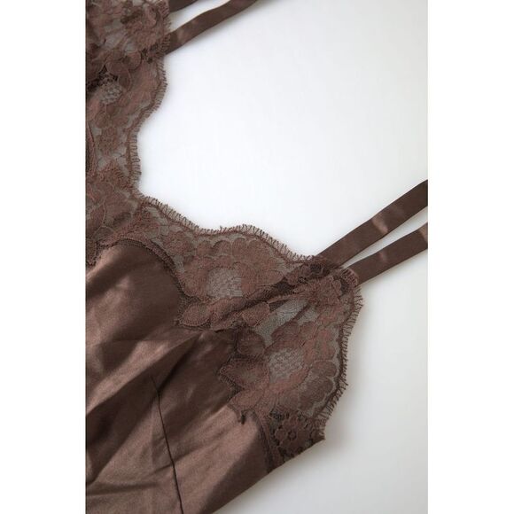 Dolce & Gabbana Silk Blend Camisole Top in Women's Brown - Picture 4 of 6